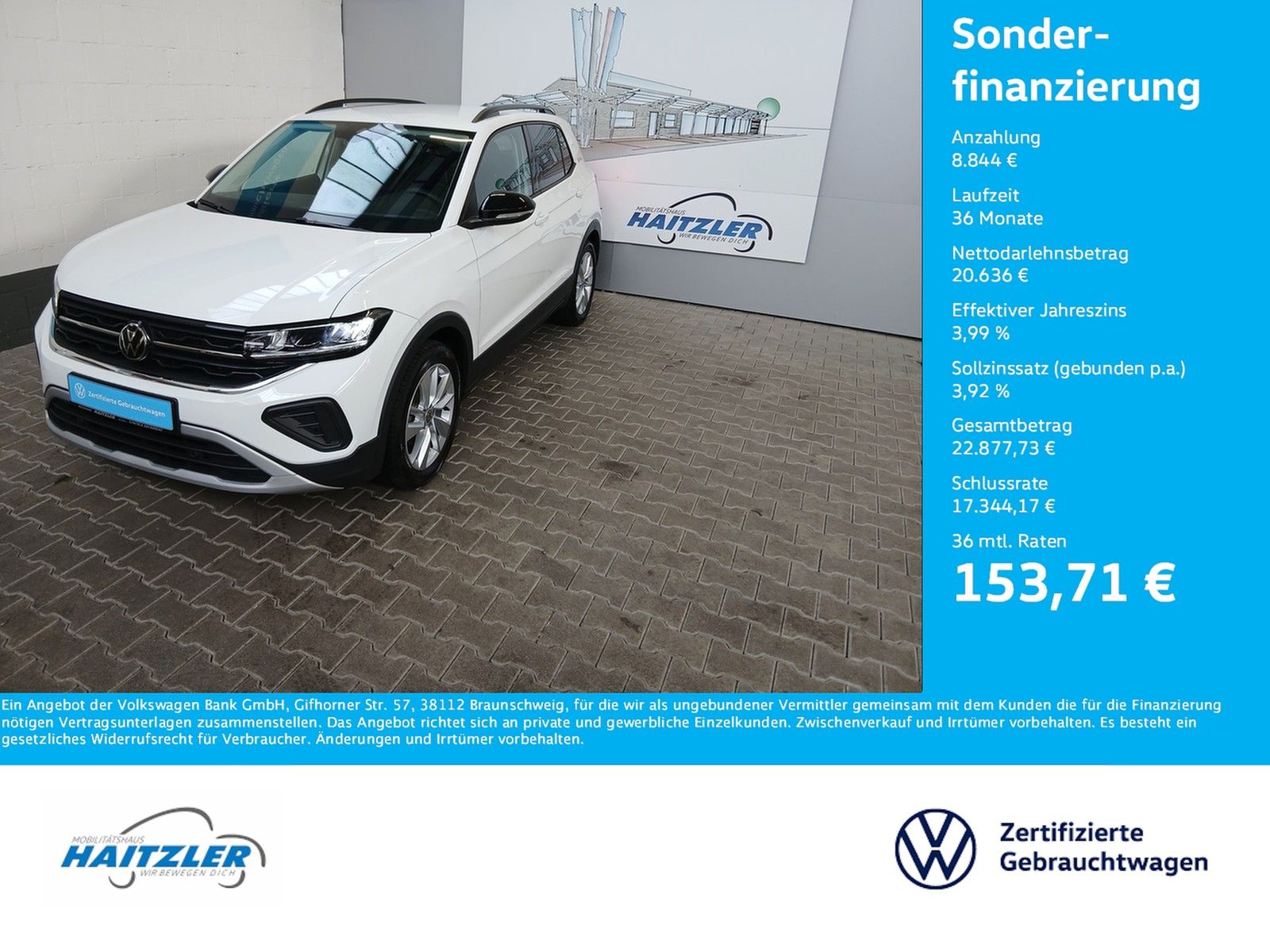 Fahrzeugabbildung Volkswagen T-Cross Goal 1.5 TSI DSG +Kamera +App +Navi +ACC