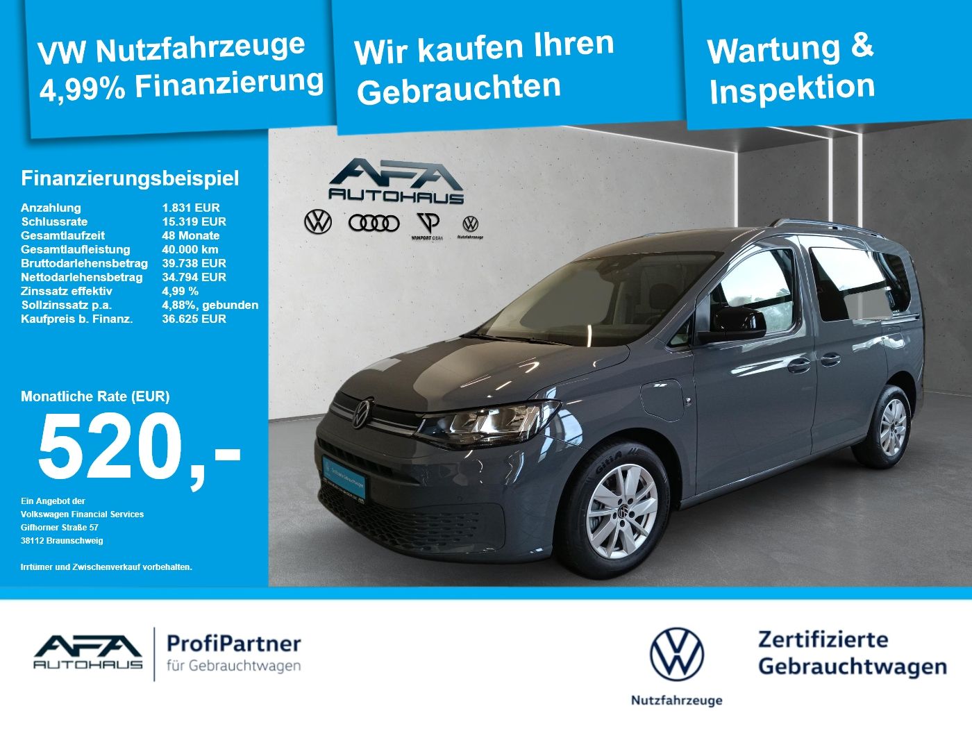 Volkswagen Caddy 1,5 eHybrid LIFE DSG AHK*StHz*Navi*RFK
