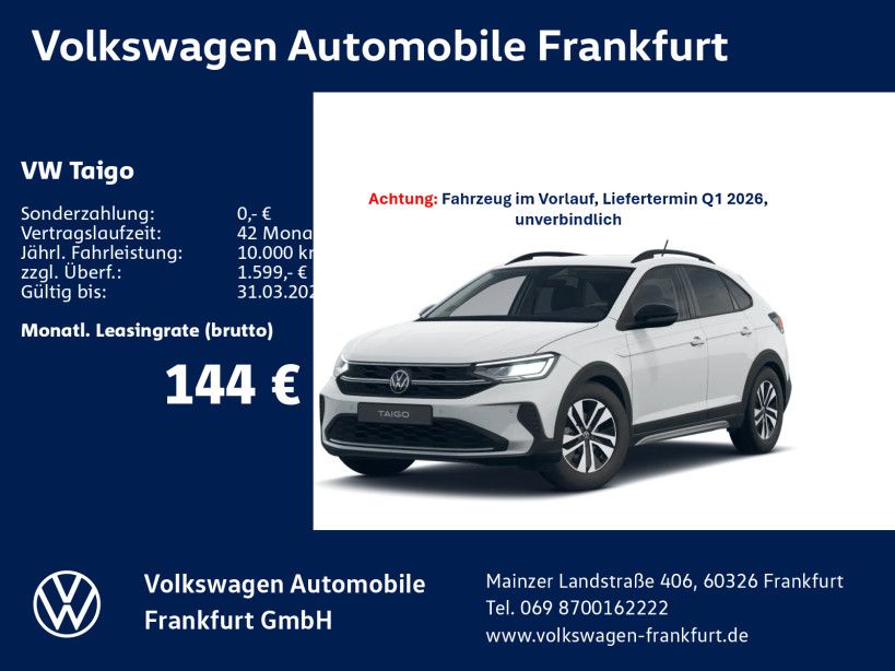 Volkswagen Taigo Life 1,0 l TSI OPF 70 kW (95 PS) 5 -Gang