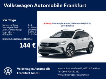 Volkswagen Leasingangebot: Volkswagen Taigo Life 1,0 l TSI OPF 70 kW (95 PS) 5 -Gang