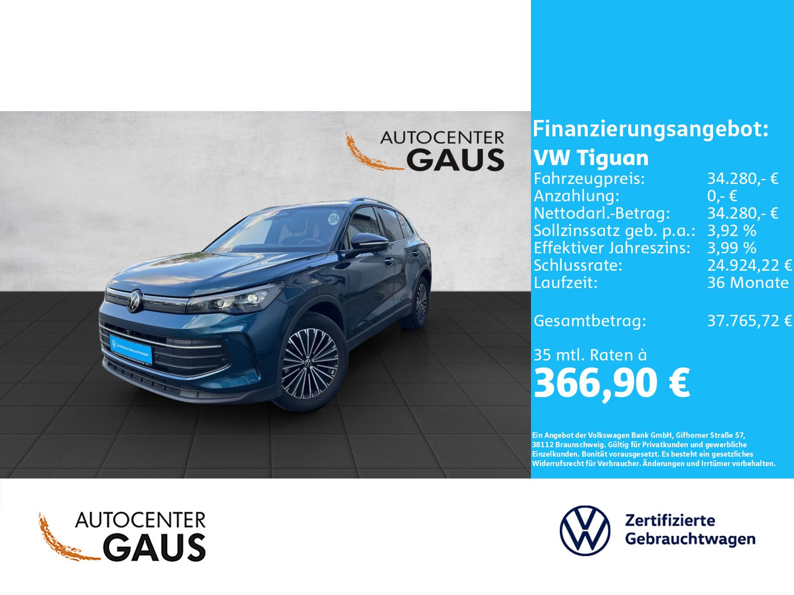 Tiguan Goal 1.5 eTSI DSG AHK*Navi*ACC*LED