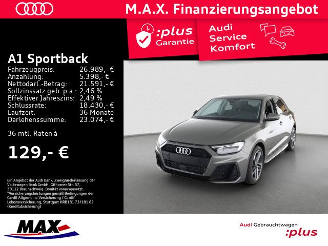 A1 Sportback 30 TFSI S-LINE  +LED+NAVI+VC+SONOS+