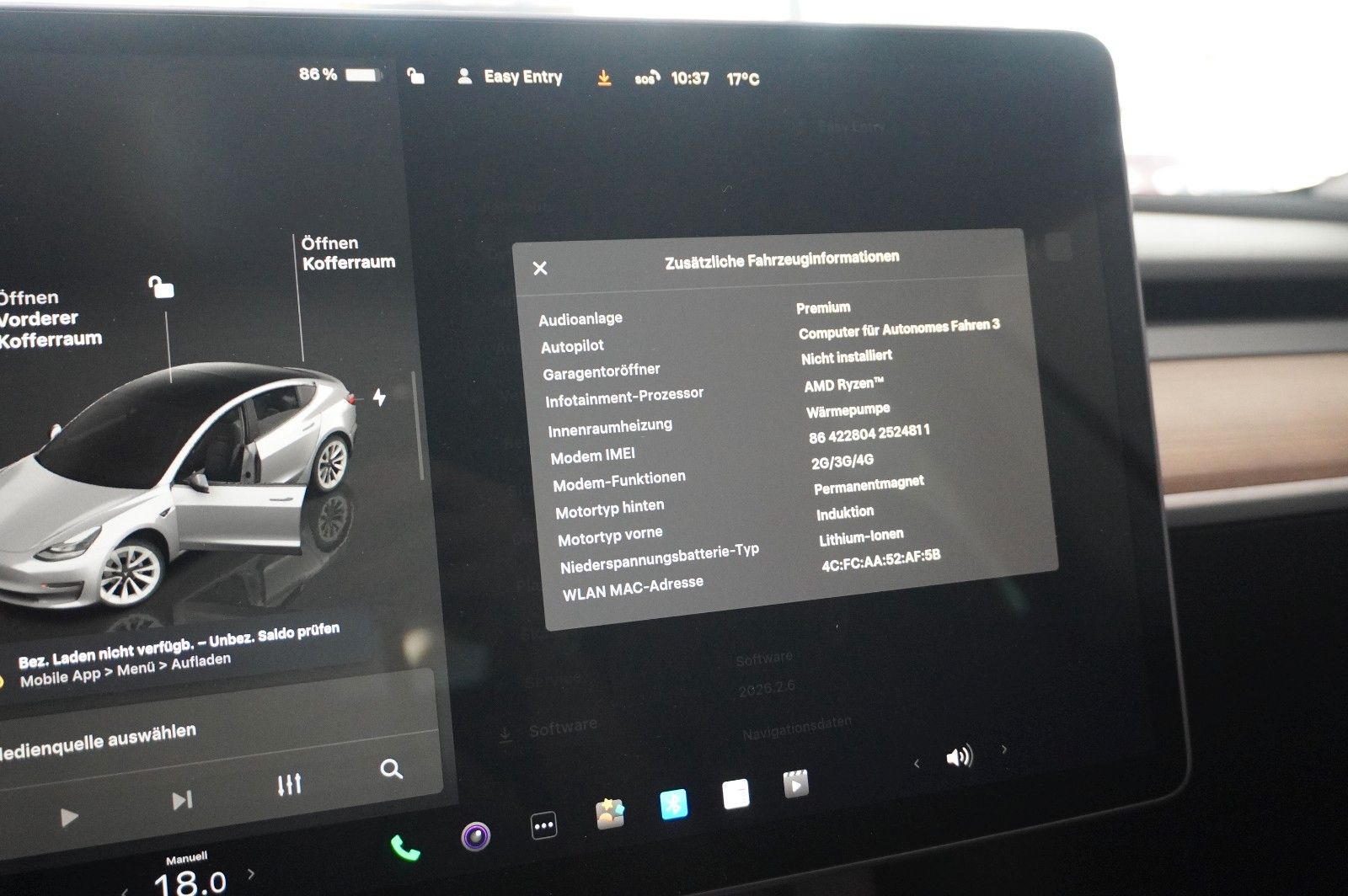 Fahrzeugabbildung Tesla Model 3 LONGRANGE DUAL-MOTOR NAVI/KAMERA/DAB/AMD