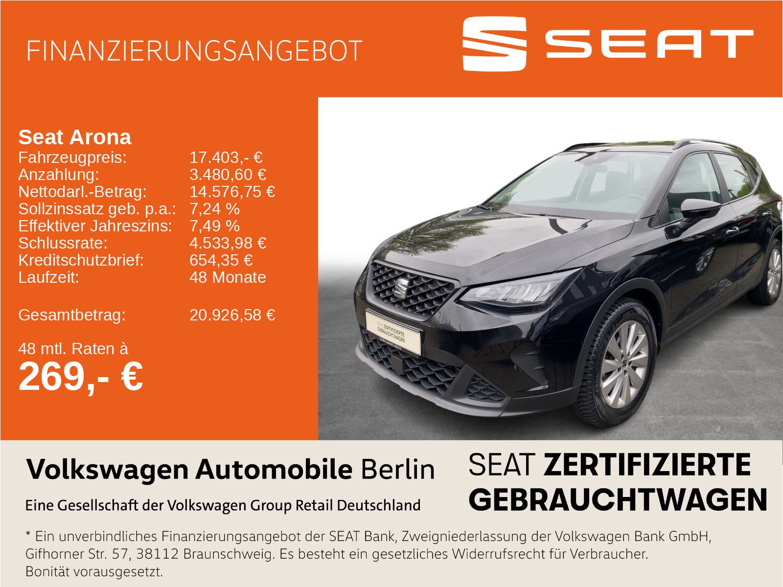 Seat Arona 1.0 TSI DSG Style Navi LED SHZ GRA PDC