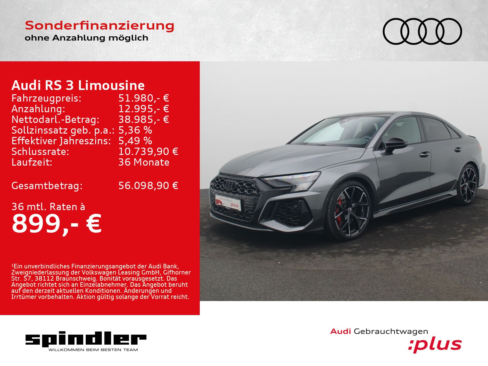 Audi RS 3 Limousine quattro S-tronic / Matrix, Pano