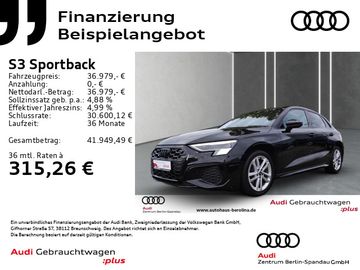 Audi Leasingangebot: Audi S3 Sportback *MATRIX*B&O*Opt.-Schwarz+*NAV+*ACC*