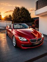 BMW 640d Cabrio - Traumhafte Farbkombination VOLL! - rote BMW 6er Reihe