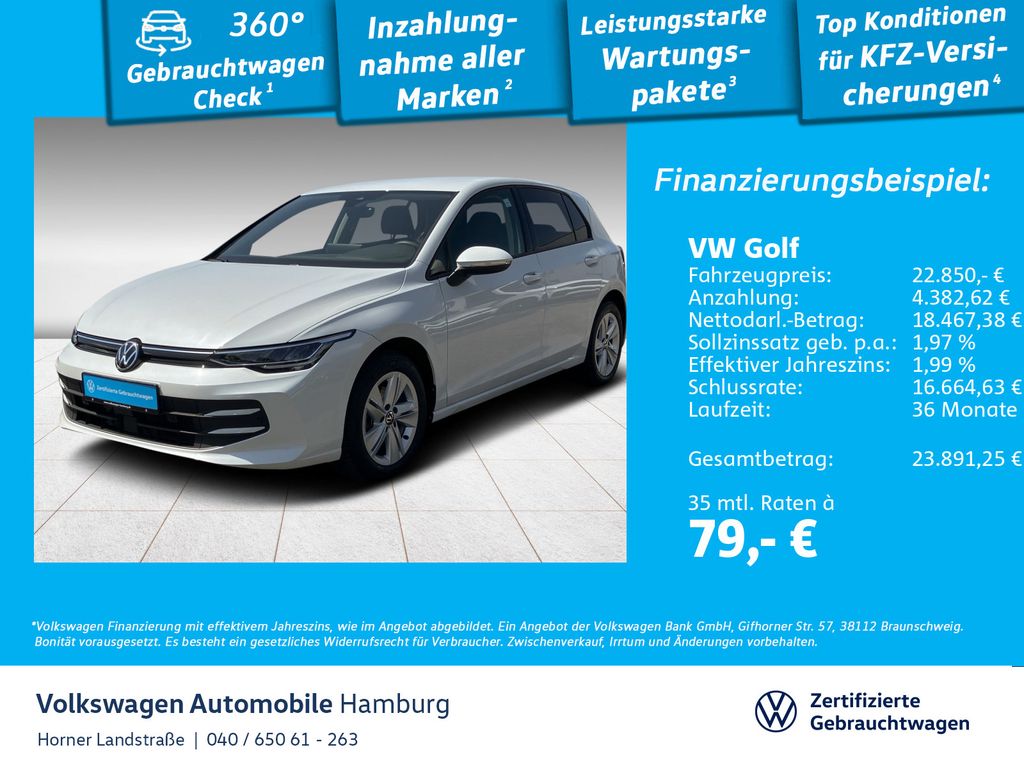 Golf VIII Life 1.5 TSI Sitzheizung Navi CarPlay