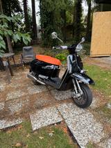Lambretta G350 / schwarz, braune Sitzbank - LAMBRETTA MOTORRAD