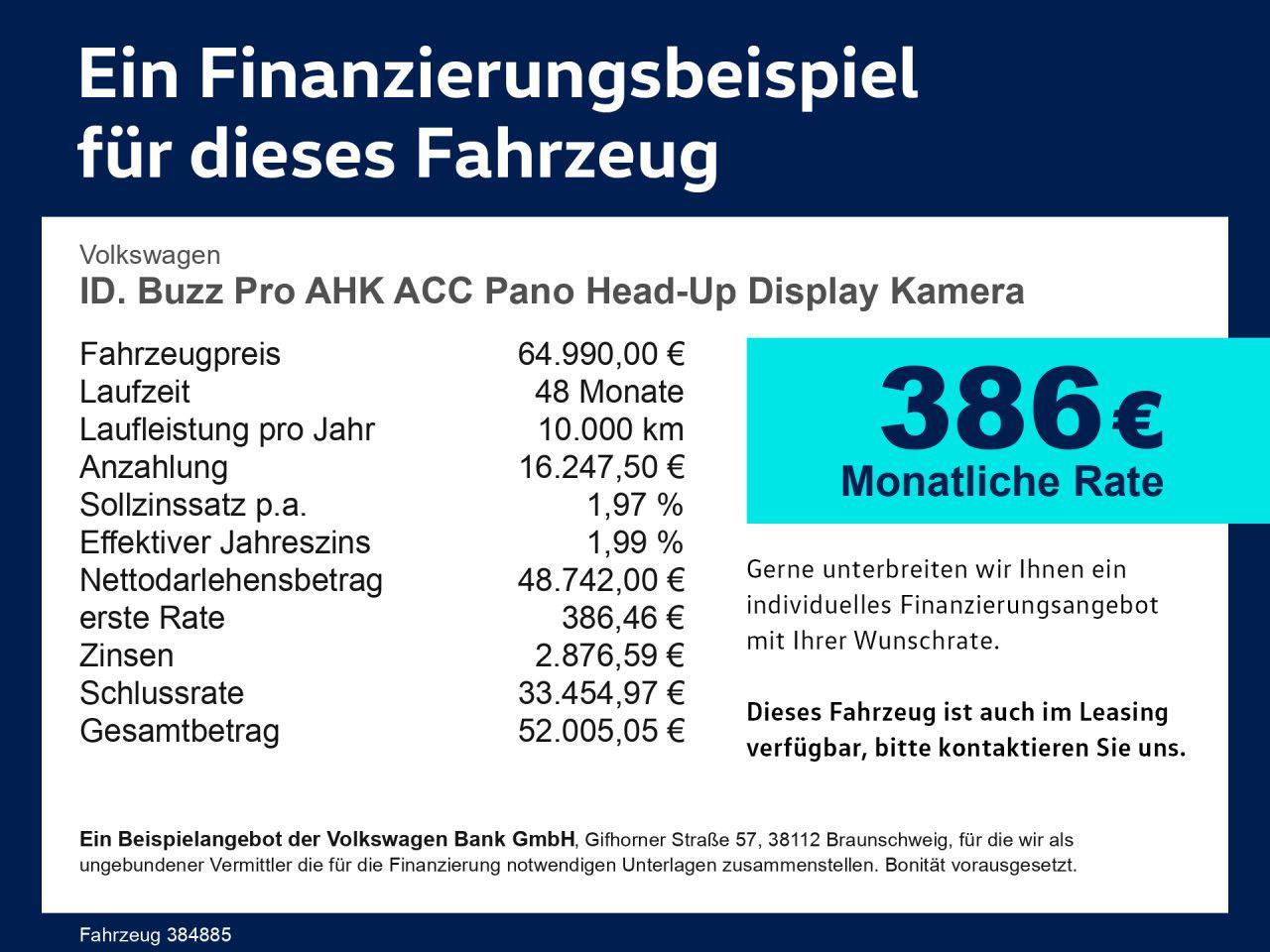 Volkswagen ID. Buzz Pro AHK ACC Pano Head-Up Display Kamera