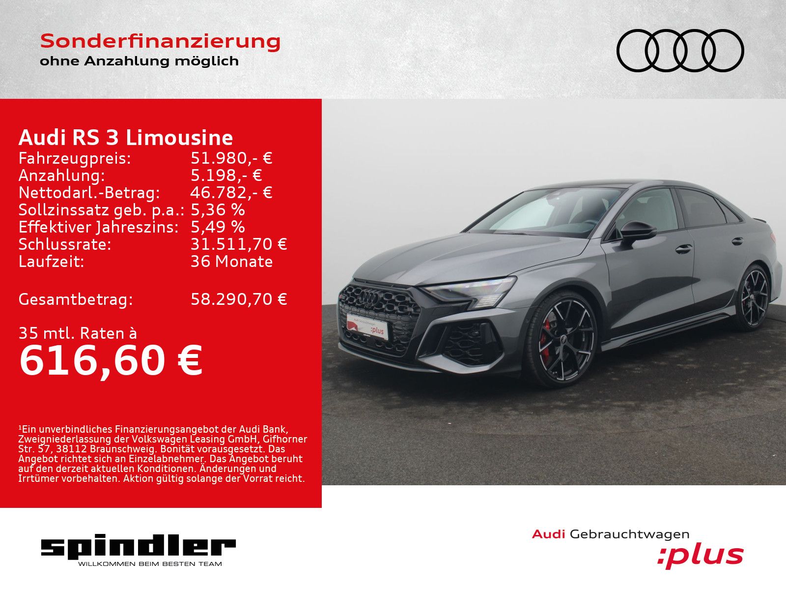 AUDI RS 3 Limousine quattro S-tronic / Matrix, Pano