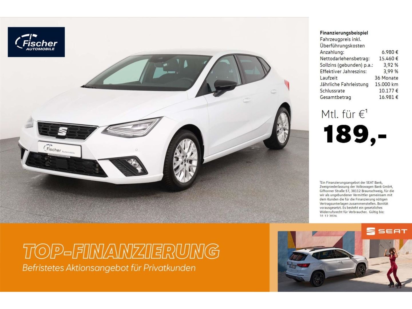 Seat Ibiza 1.5 TSI DSG FR NAV/Voll-LED/RFK/KESSY/SH