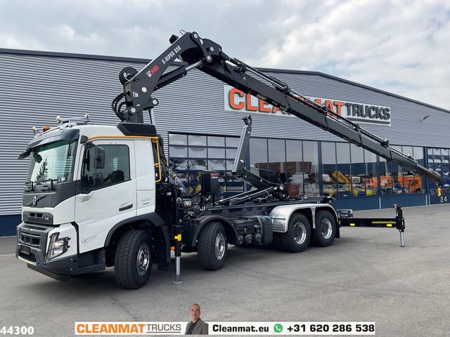 Volvo FMX 500 8x4 Euro 6 Hiab 65 Tonmeter laadkraan +