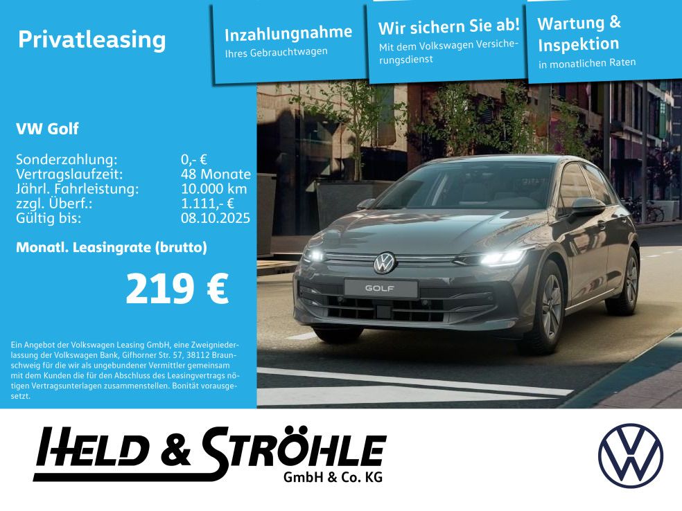 Golf Life 1.5 TSI Boostleasing bis 08.10.2025