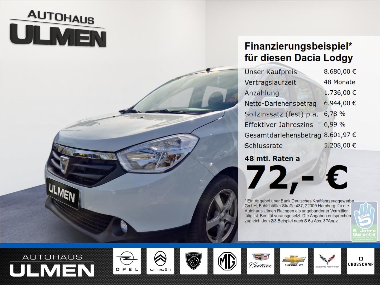Dacia Lodgy Prestige Navi Fahrerprofil SHZ Temp Tel.-V