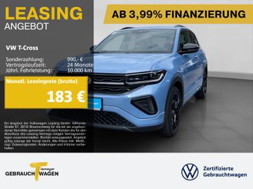 Volkswagen Leasingangebot: Volkswagen T-Cross 1.5 TSI DSG R-LINE BLACK LM18 MATRIX SOU
