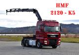 MAN TGX 28.480 Sattelzugmaschine + HMF 2120 K5/FUNK - MAN Sattelzugmaschine