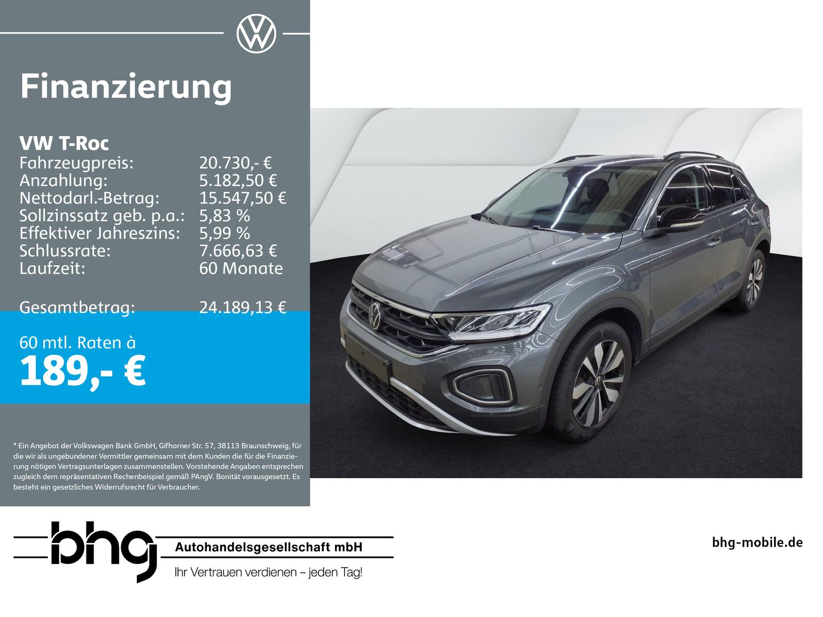 Volkswagen T-Roc Life 1,0 TSI OPF 6-G-Schaltg