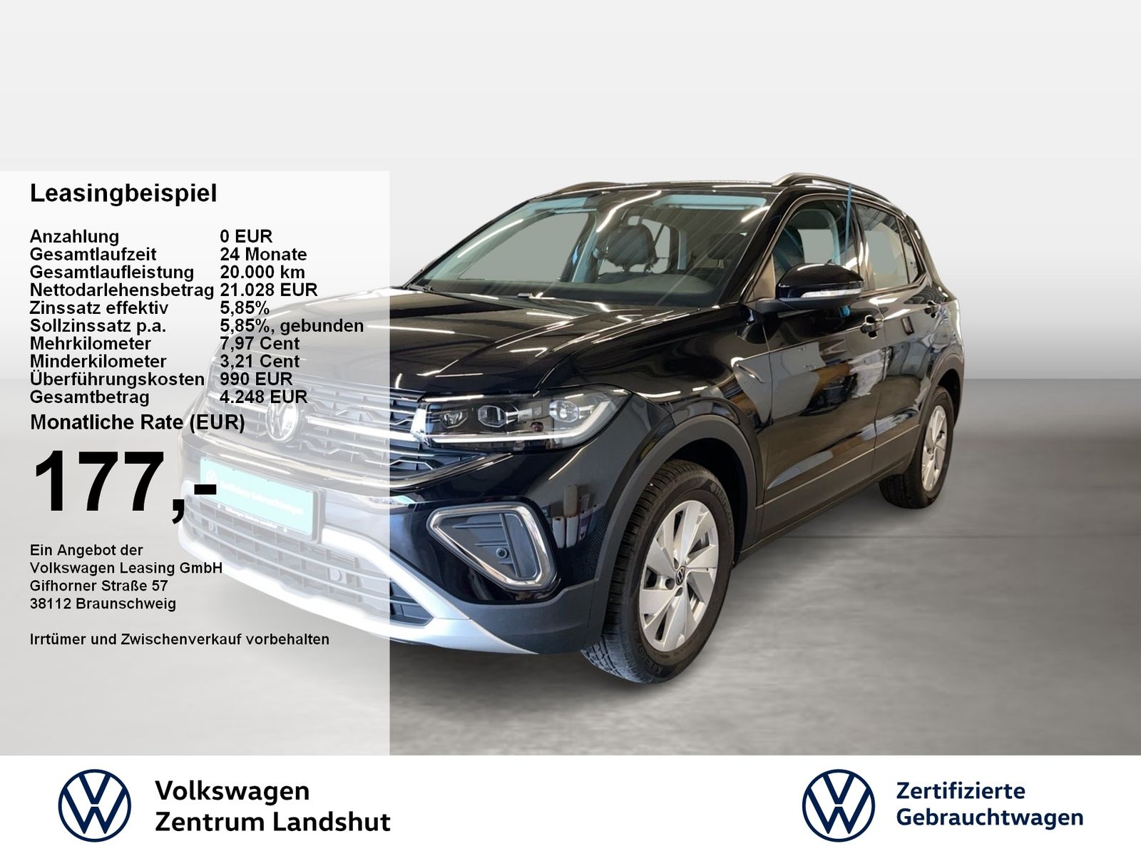 Volkswagen T-CROSS Life 1.0 TSI 2xKlima ACC Fernlichtass.