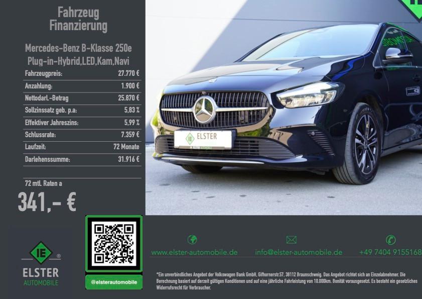 Mercedes-Benz B 250e Plug-in-Hybrid,LED,Kam,Navi