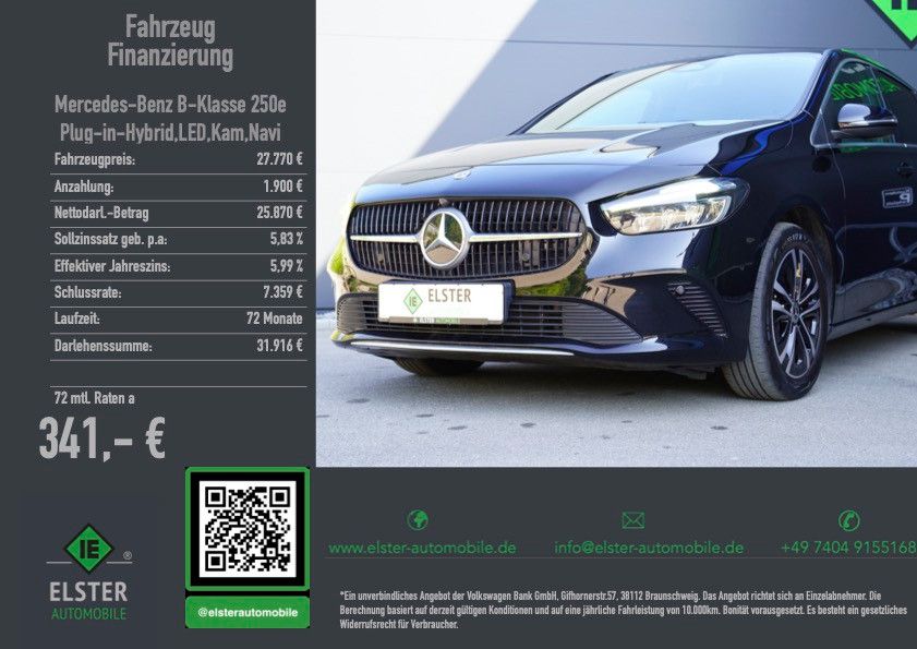 MERCEDES-BENZ B 250e Plug-in-Hybrid,LED,Kam,Navi