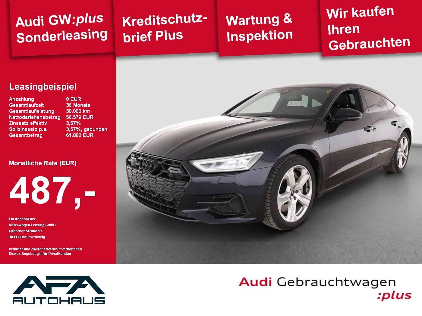 Audi A7 Sportback 50 TFSI e qu. AHK*360°*Leder*20Zoll