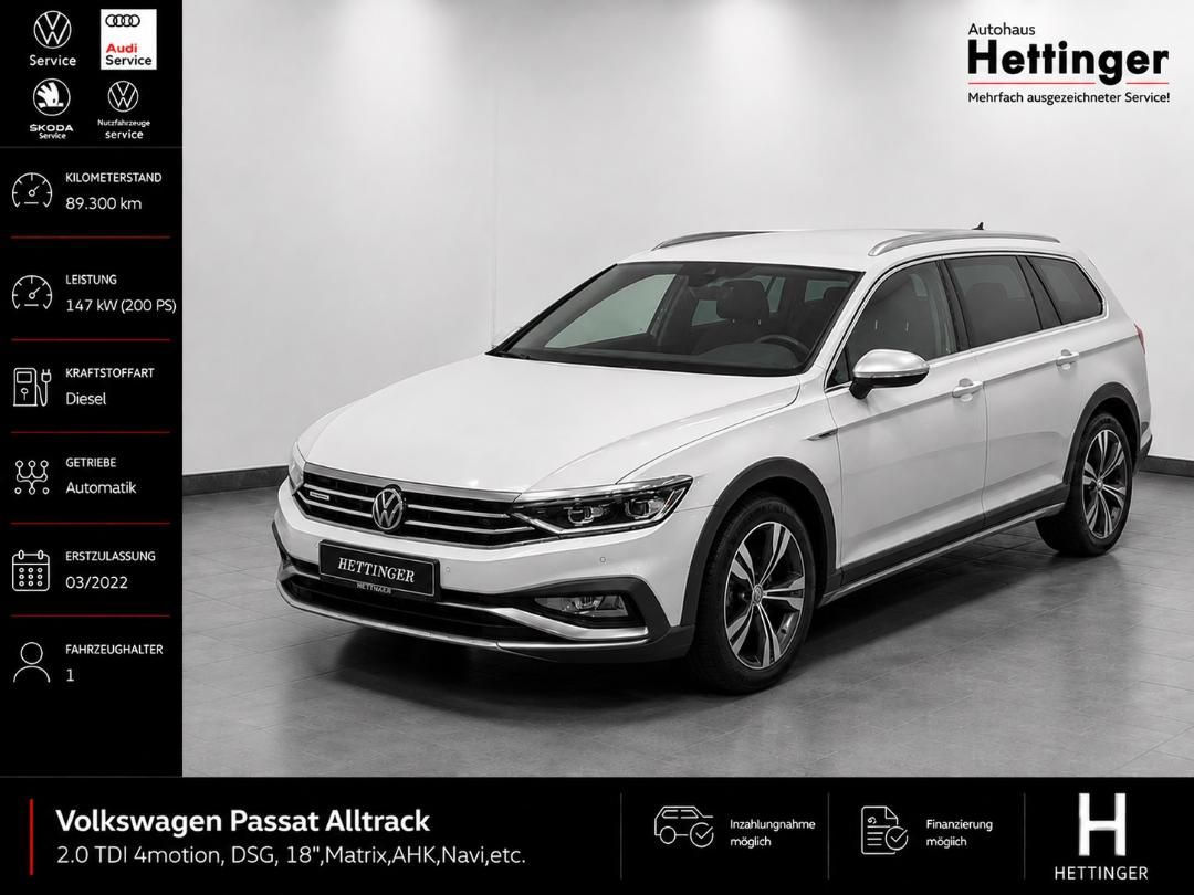 VW Passat Variant Alltrack 2.0 TDI 4motion DSG,18",
