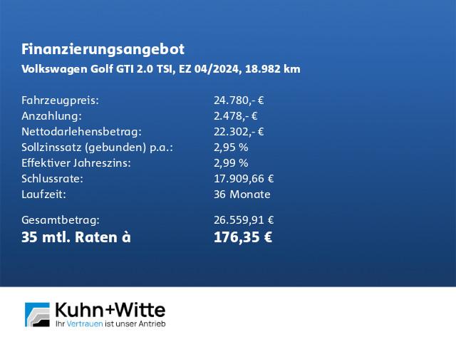 Volkswagen Golf VIII 2.0 TSI GTI LED+PDC+Navi+AppleCar, миниатюра 19