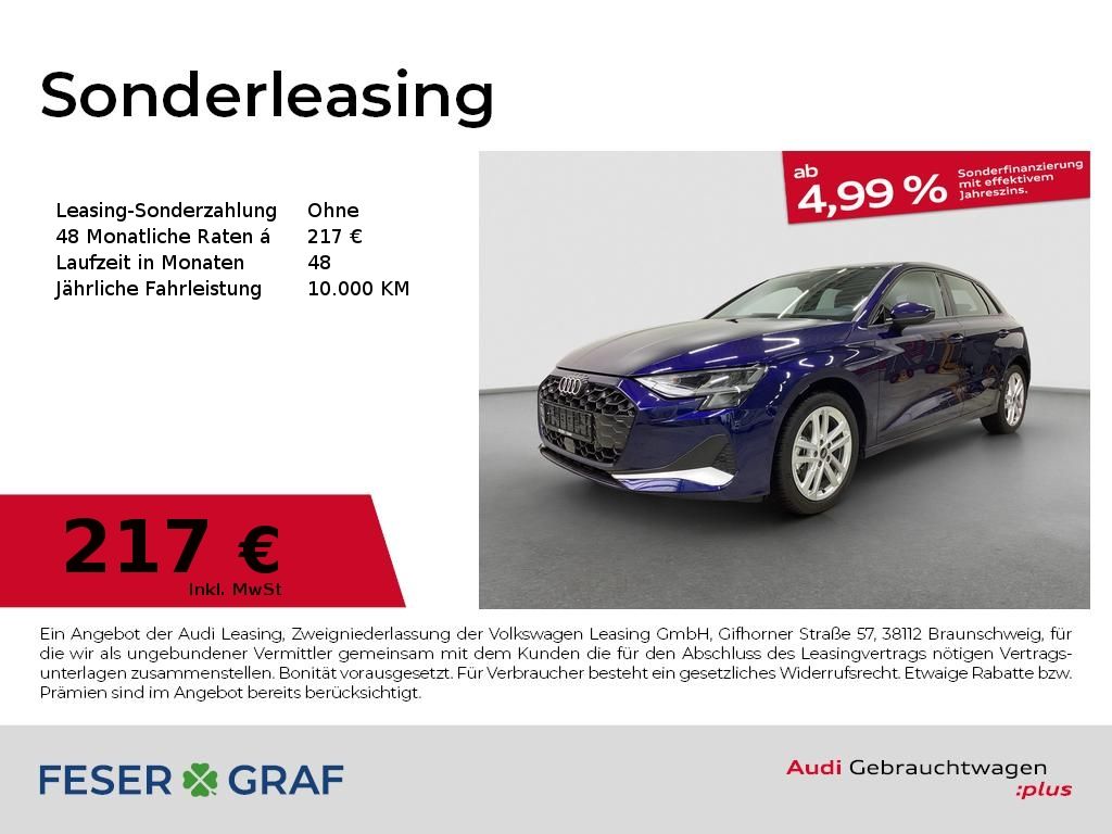 A3 Sportback Advanced 30 TFSI AHK Navi APP PDC