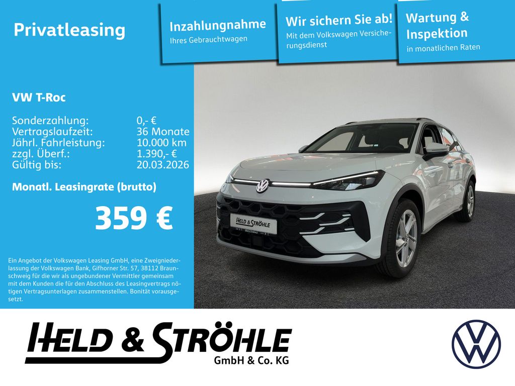 Volkswagen T-Roc Life 1.5l eTSI ACC WKR RFK Front Assist