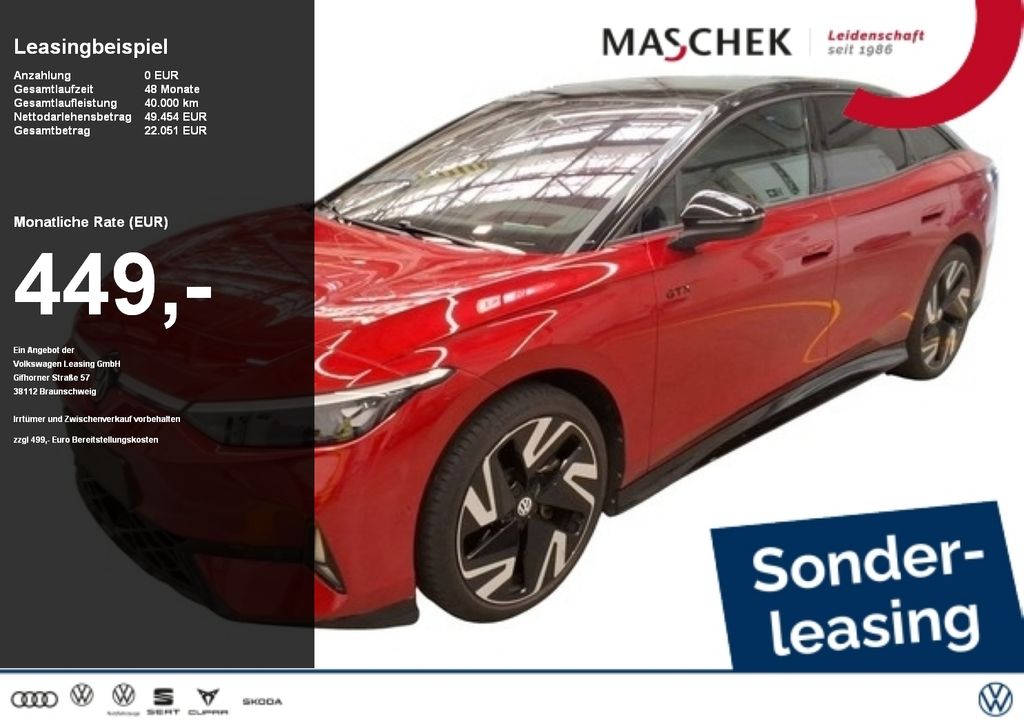 Volkswagen ID.7 GTX Sonderleasing! AHK Pano Memory Anschlus