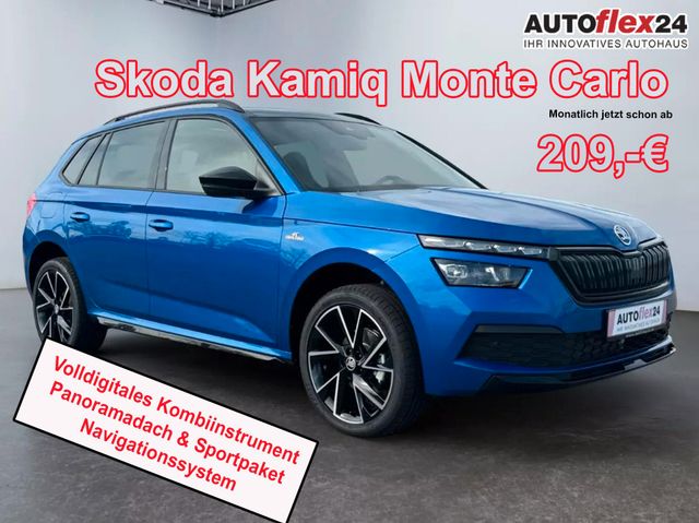 Skoda Kamiq Monte Carlo 1,5 TSI Klimaa/Spur/LED/Pan...