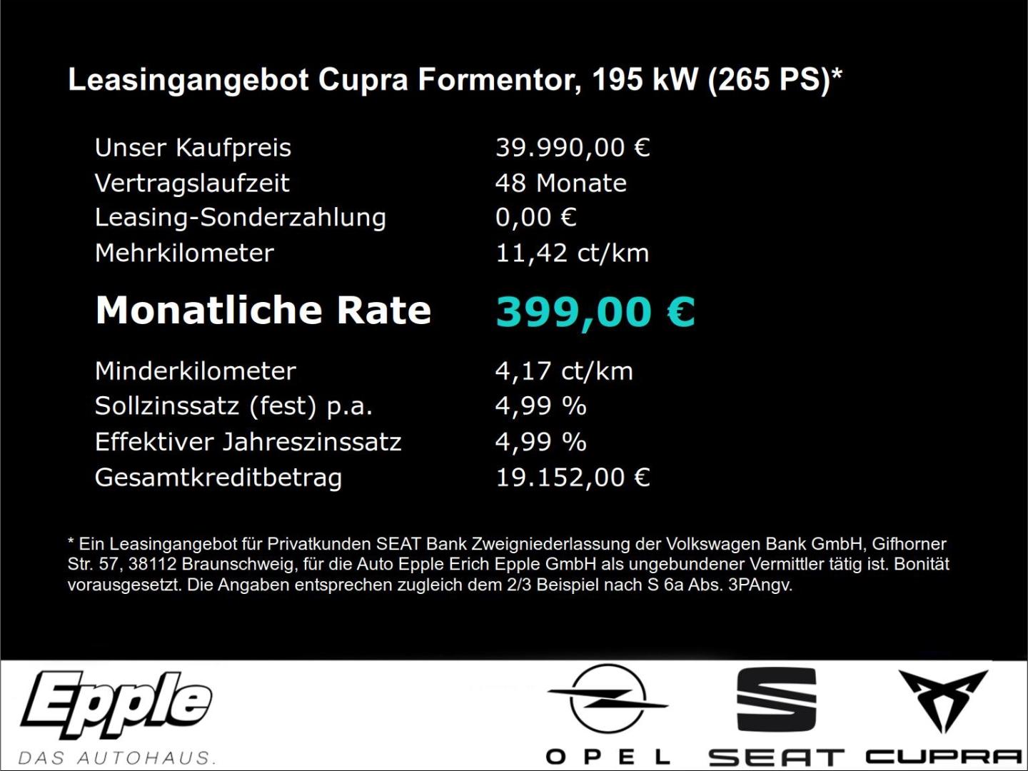 Cupra Formentor VZ 2.0 TSI 195 kW (265 PS) 7-Gang-DSG, миниатюра 4