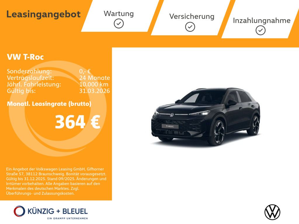 Volkswagen T-Roc R-Line 150 PS DSG +BlackStyle+PANODACH+AHK
