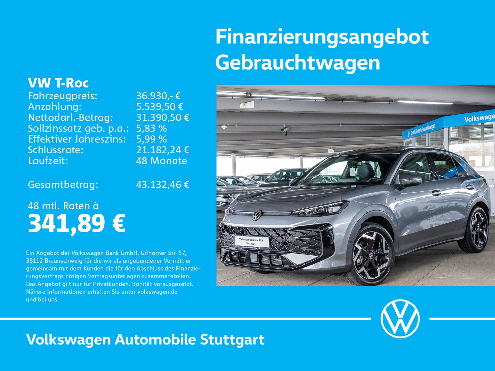 Volkswagen T-Roc R-Line 1.5 eTSI DSG ACC AHK Kamera LED SHZ