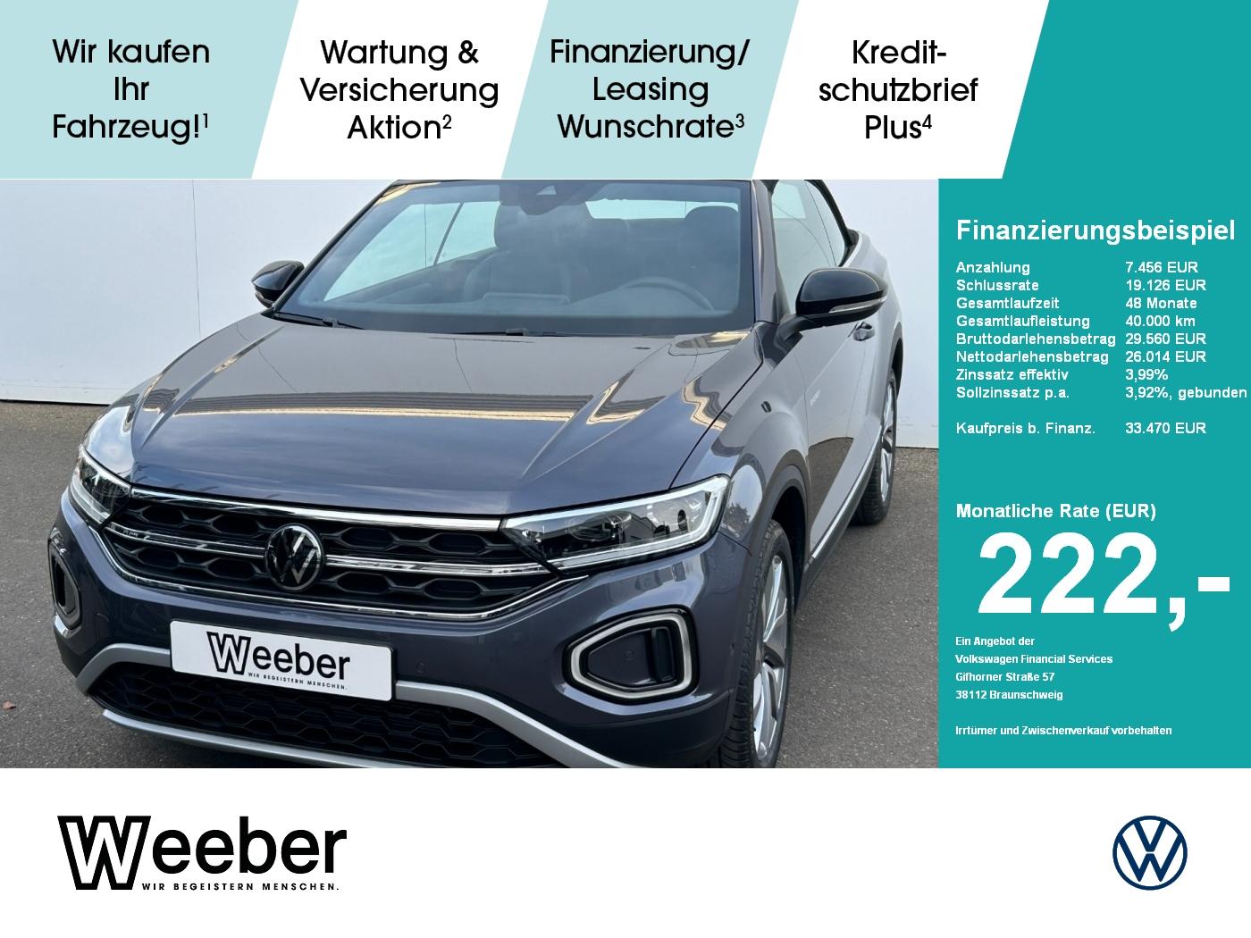 Volkswagen T-Roc Cabriolet 1.0 l TSI Energy Navi LED PDC