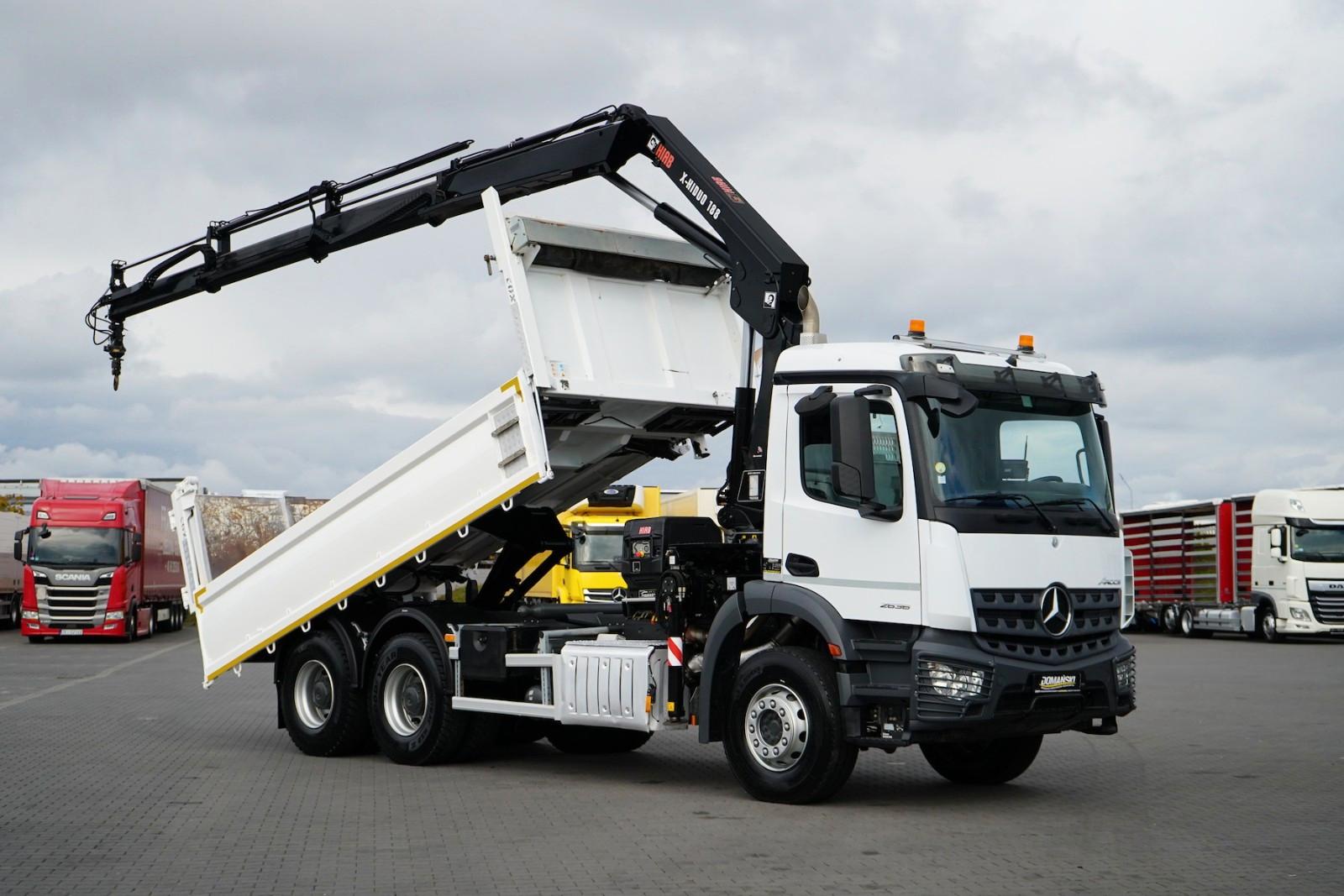 Mercedes-Benz AROCS / 2636 / E 6 / WYWROTKA + HDS / 6 X 4 / HI