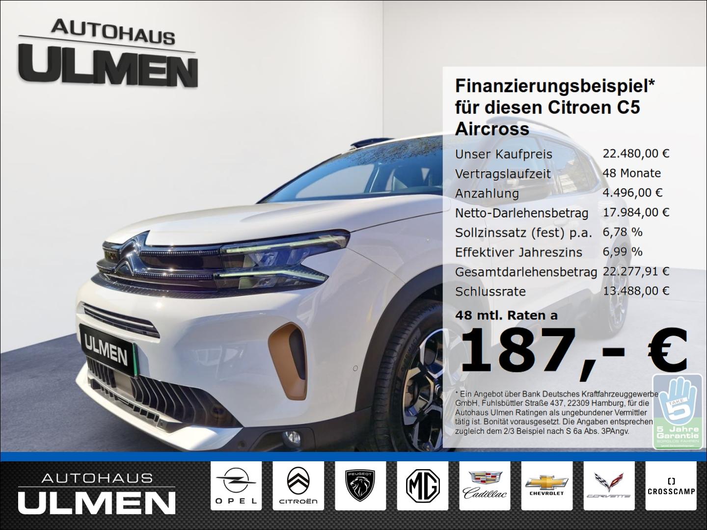 Citroën C5 Aircross C-Series AHK-abnehmbar 360 Kamera LE