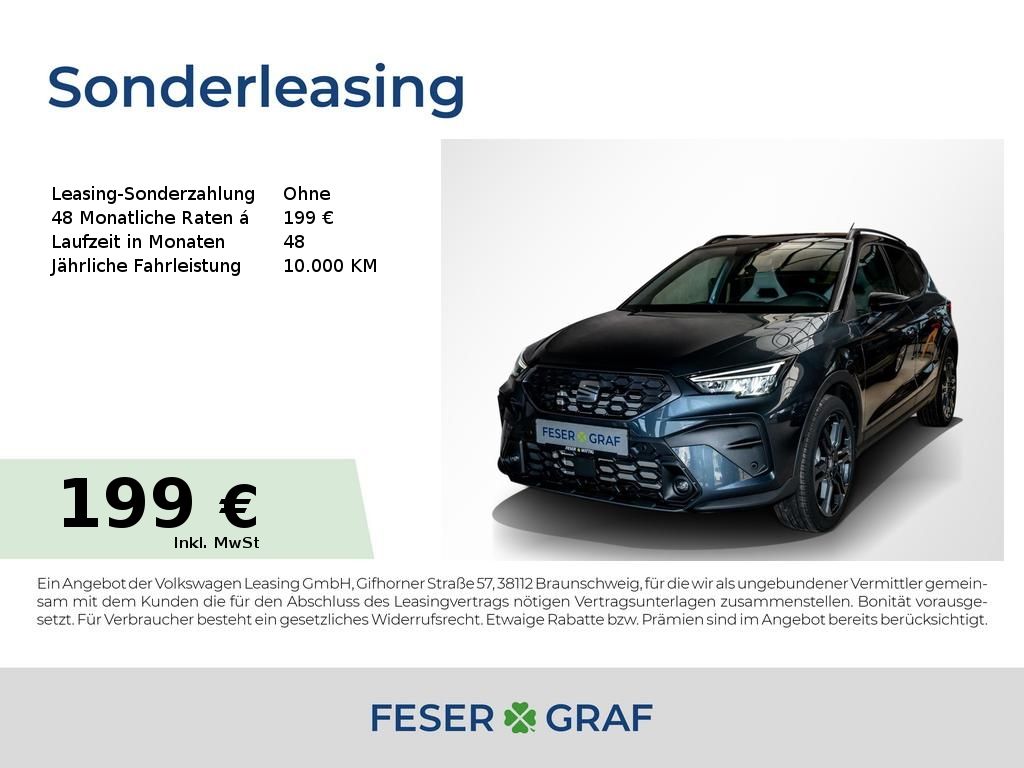 Seat Arona 1.0 TSI DSG FR LED/Navi/Kessy/ACC/ALU18
