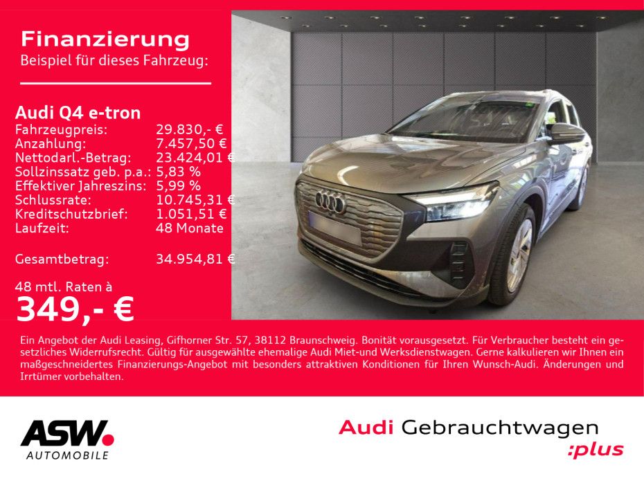 Audi Q4 40 e-tron LED NAVI RFK SHZ PANO WÄPU VC imagem 2