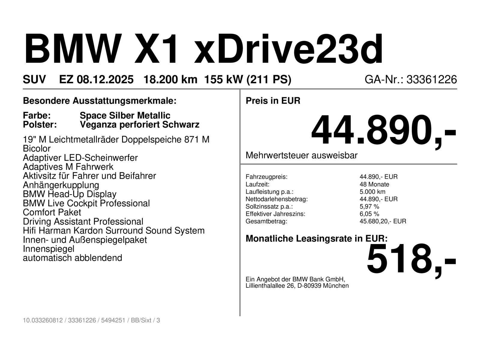 BMW X1 xDrive23d M Sportpaket AHK ab 1,49% foto 5