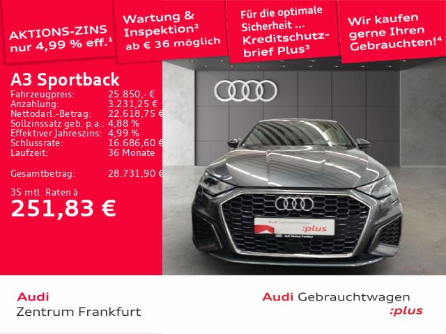 Audi A3 Sportback 30 TFSI S tronic S line Navi DAB Te