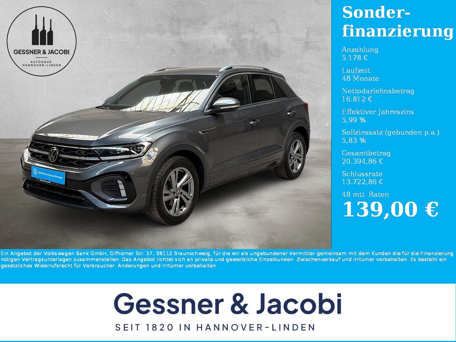Fahrzeugabbildung Volkswagen T-Roc 1.5 TSI R-Line Keyless Kamera AppConnect