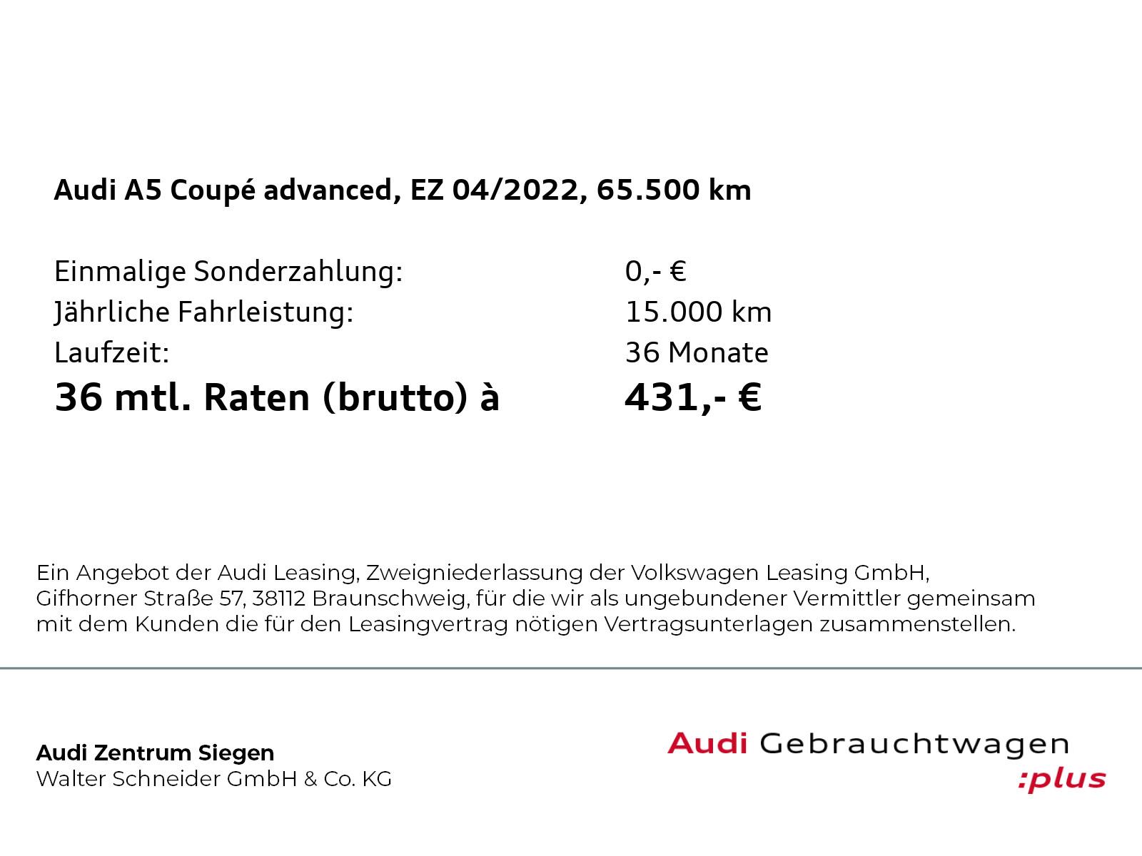 Audi A5 Coupe 40 TFSI advanced LED Navi AHK SHZ, миниатюра 3