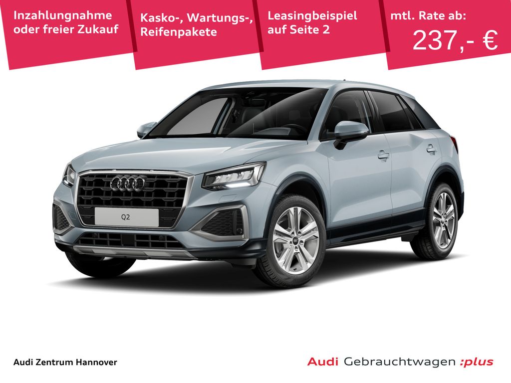 Abbildung Leasingangebot Audi Q2 advanced 30 TFSI Kamera virtual LED