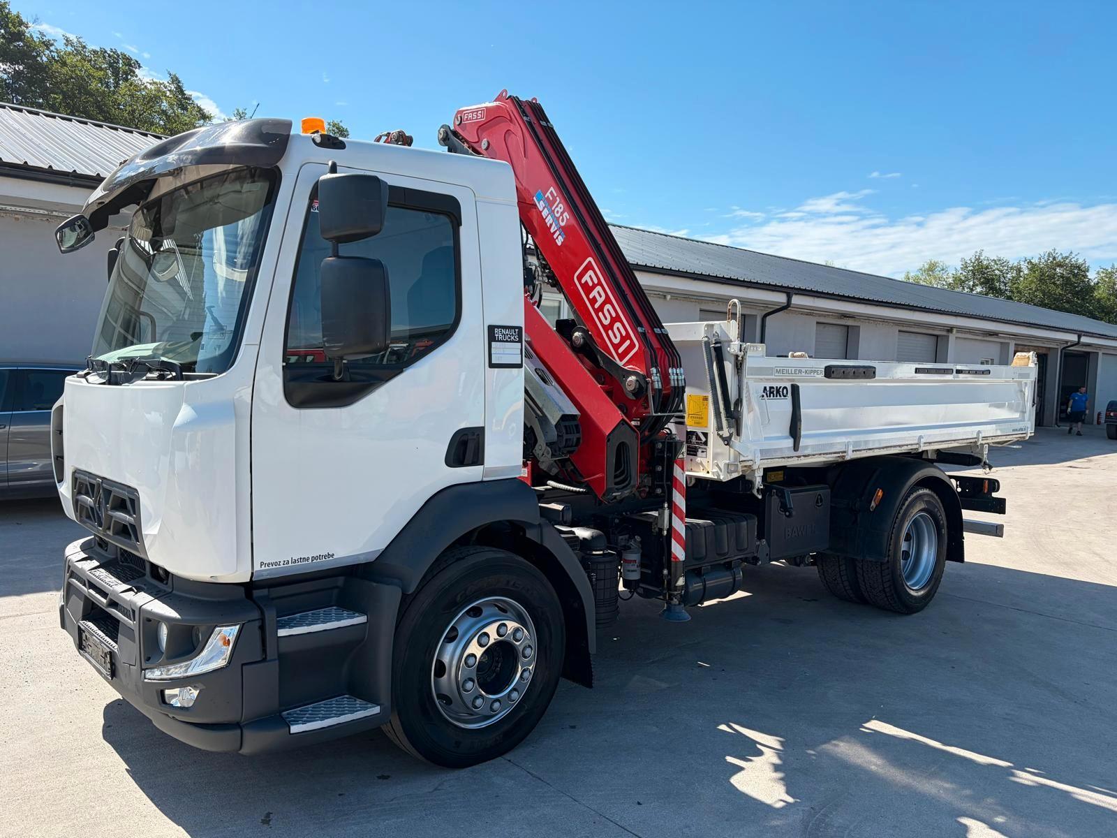 Renault Trucks D280 18T EUR 6 FASSI 185A + MEILLER KIPER