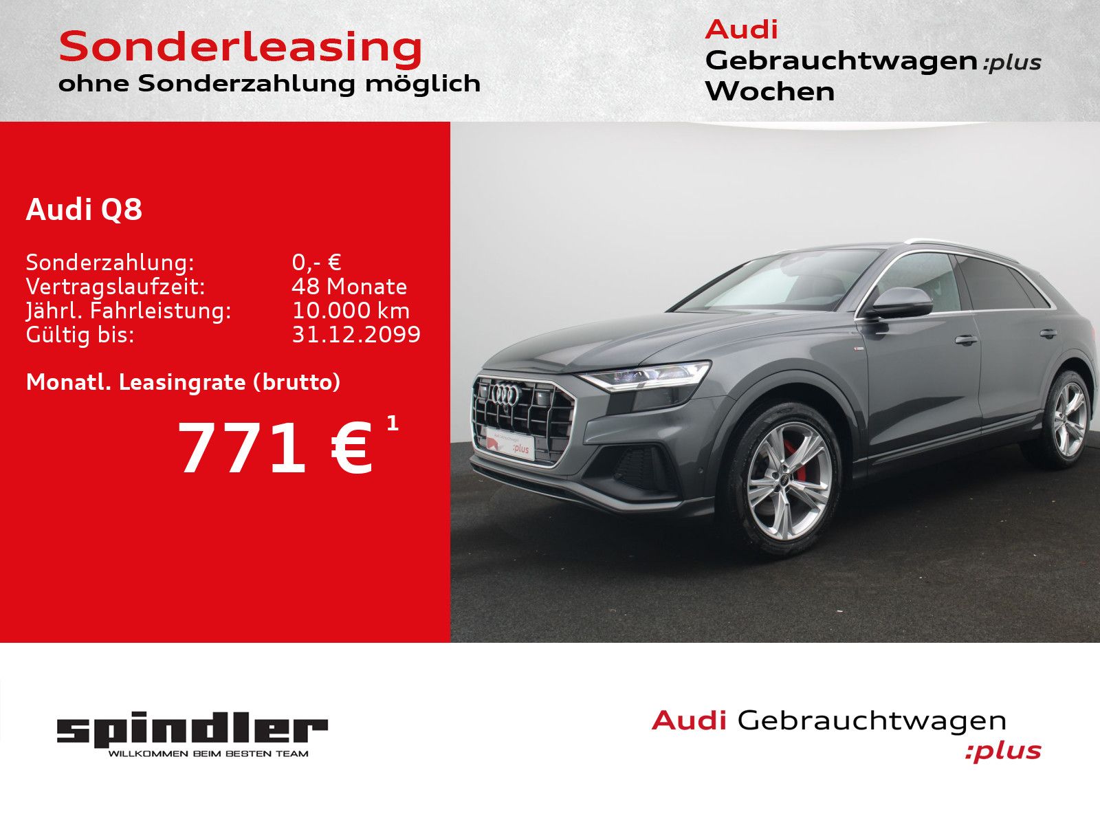 Audi Q8 S-Line select 45 TDI quattro / Standh, Pano