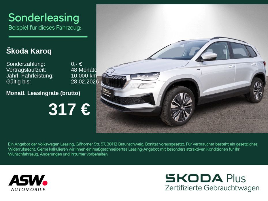 Karoq Tour 1.5TSI DSG Navi LED 360° PANO SHZ AHK