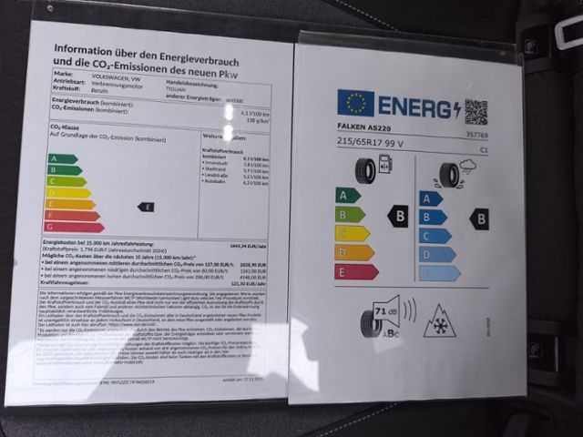 Fahrzeugabbildung Volkswagen Tiguan ENERGY 1.5 l eTSI OPF 110 kW (150 PS) 7-G