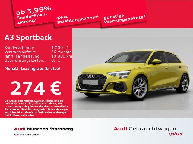 Audi A3 Sportback 30 TDI S tronic 2x S line AHK/Navi+